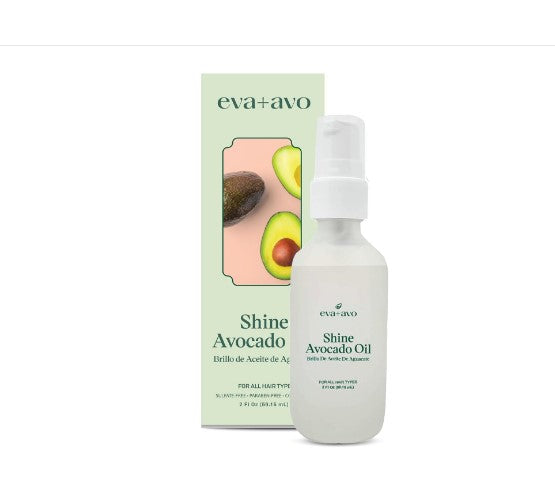 Eva + Avo Avocado Oil for Hair – Hydrating Hair Oil with Avocado and Castor Oil – Paraben and Sulfate-Free – Reduces Frizz and Restores Shine - 2 Fl Oz