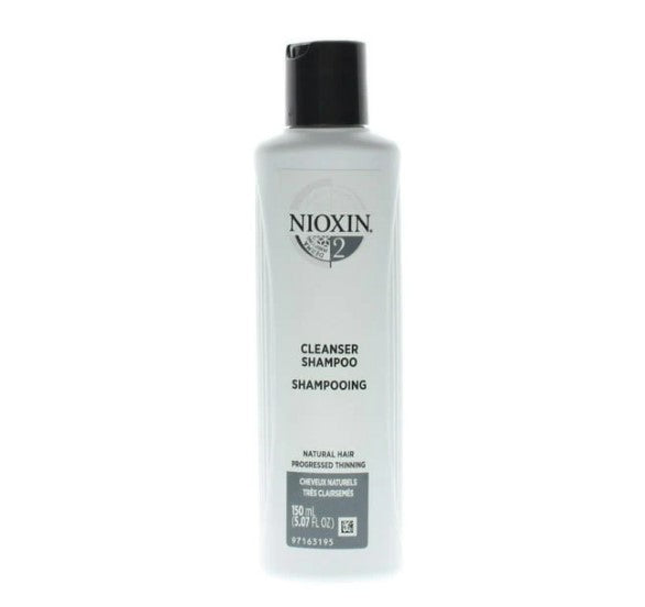 Nioxin System 2 Cleansing Shampoo With Peppermint Oil, Treats Sensitive Scalp & Provides Moisture, For Natural Hair with Progressed Thinning